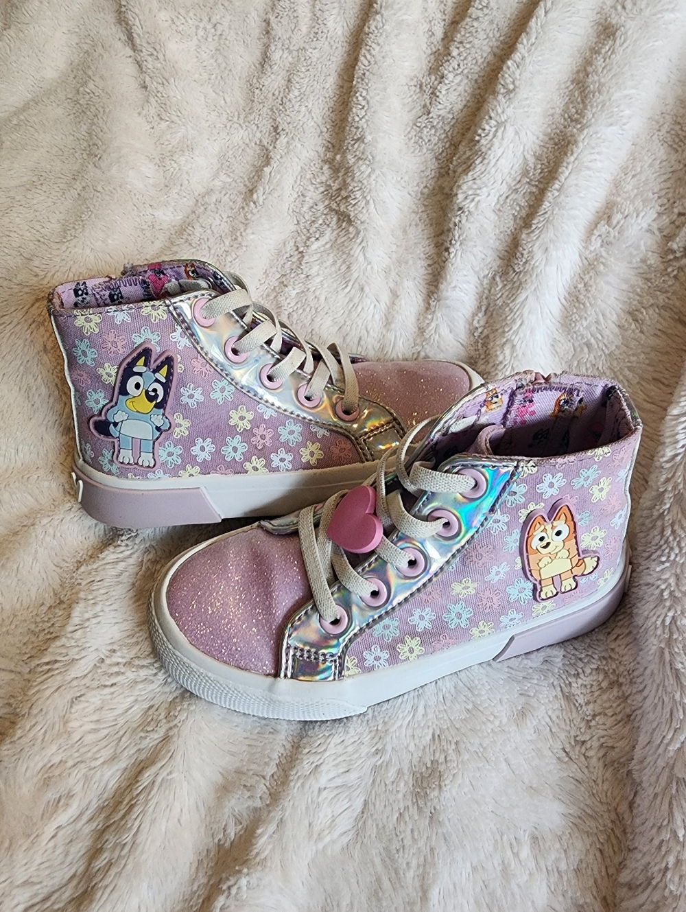 Bluey Sneakers High Top Zip-Up size Toddler 8/9